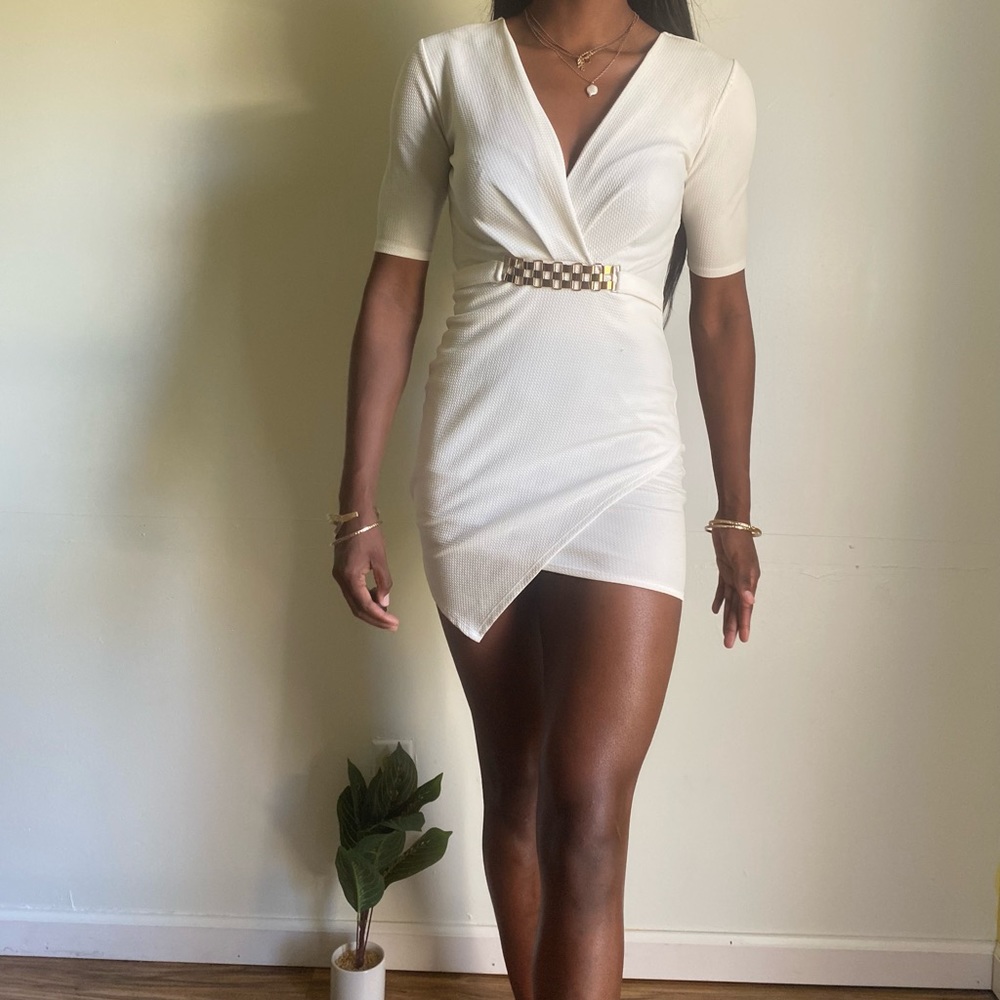 Agaci Asymmetrical White Dress